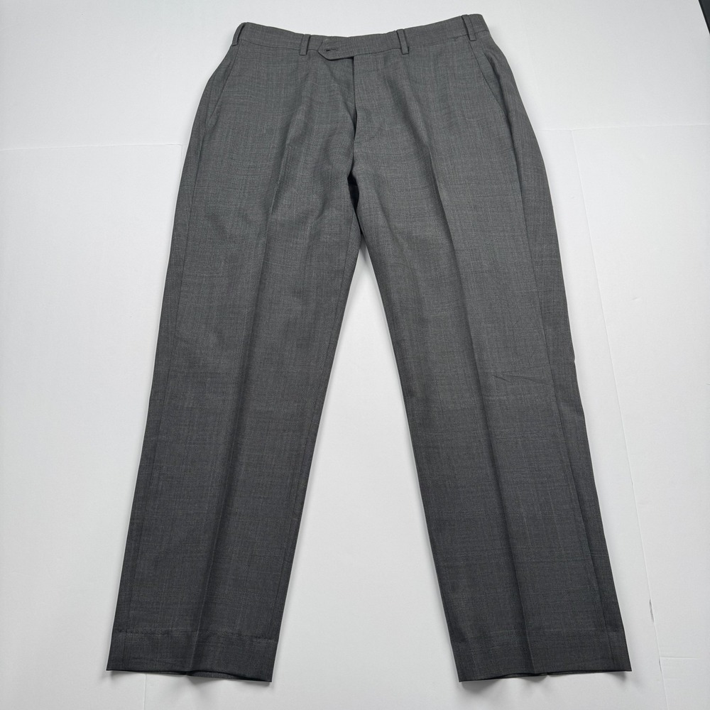 J Hilburn Pants Mens 32x28 (31x28) Gray Wool Blend Vitale Canonico Italy Dress